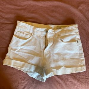 White denim shorts